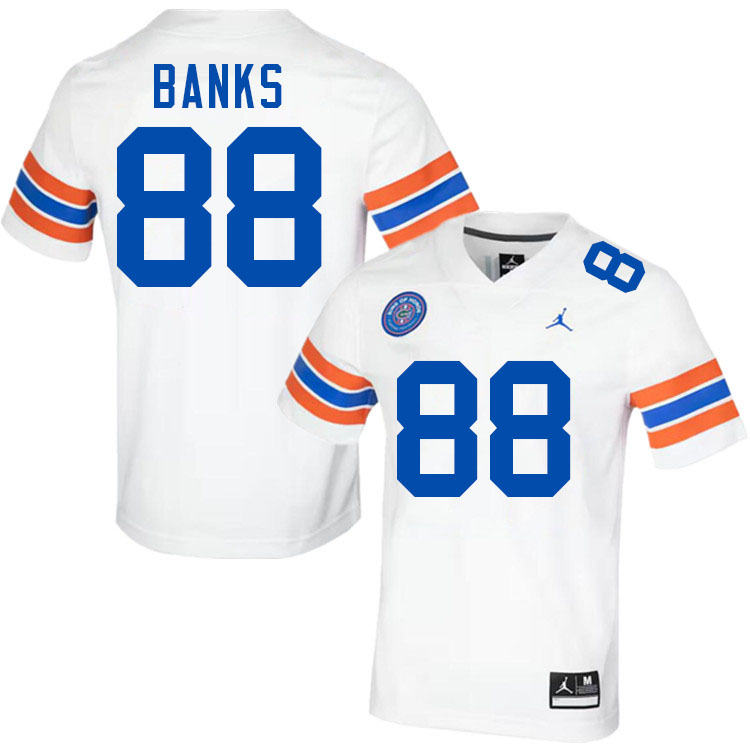 Caleb Banks Florida Jersey,Florida Gators #88 Caleb Banks Jersey Youth Uniforms-Throwback White